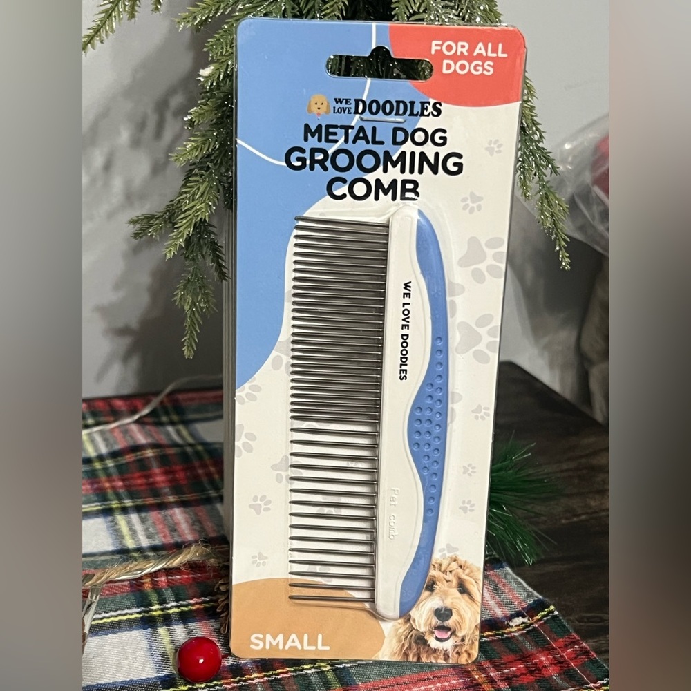 Blue Metal Dog Grooming Comb NWT